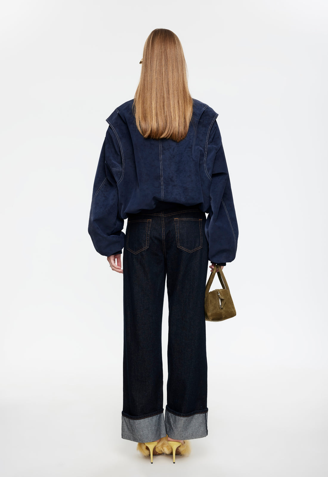Lioness Fashion Top Pick TOP MODEL CUFFED JEAN - DARK DENIM
