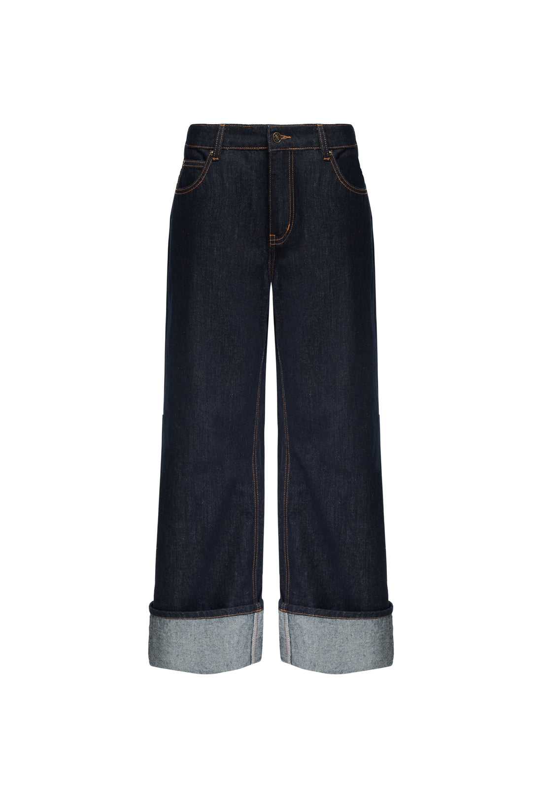 Lioness Fashion Top Pick TOP MODEL CUFFED JEAN - DARK DENIM