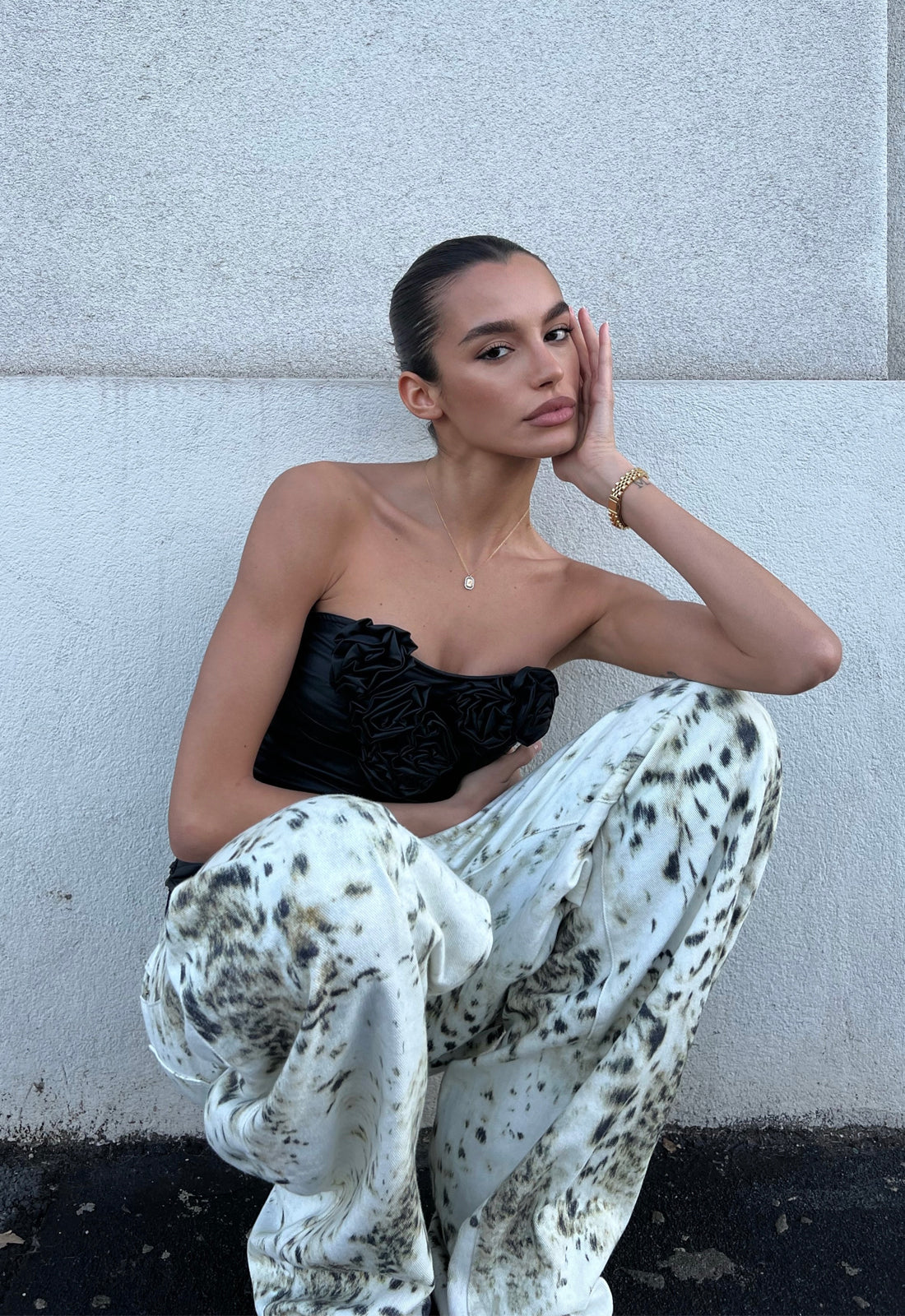 Lioness Fashion Everyday HORSESHOE JEAN - SNOW LEOPARD