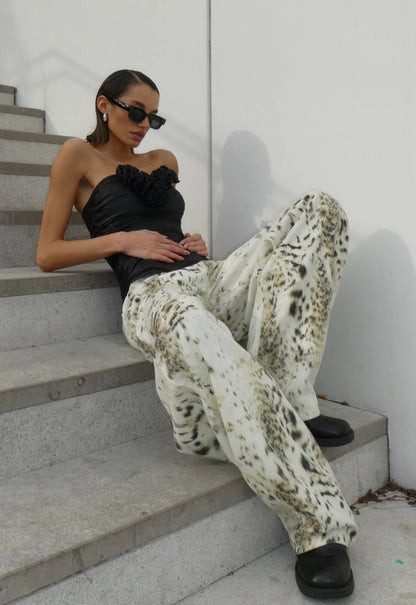 Lioness Fashion Everyday HORSESHOE JEAN - SNOW LEOPARD