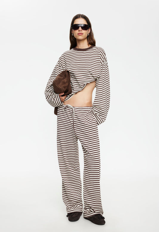 Lioness Fashion Special Offer BLOOM PANT - DARK CHOCOLATE STRIPE