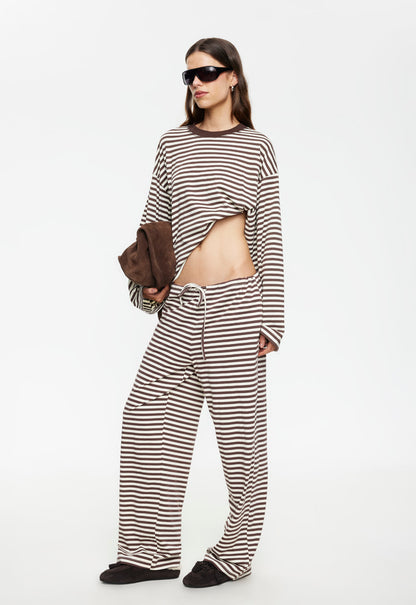 Lioness Fashion Special Offer BLOOM PANT - DARK CHOCOLATE STRIPE