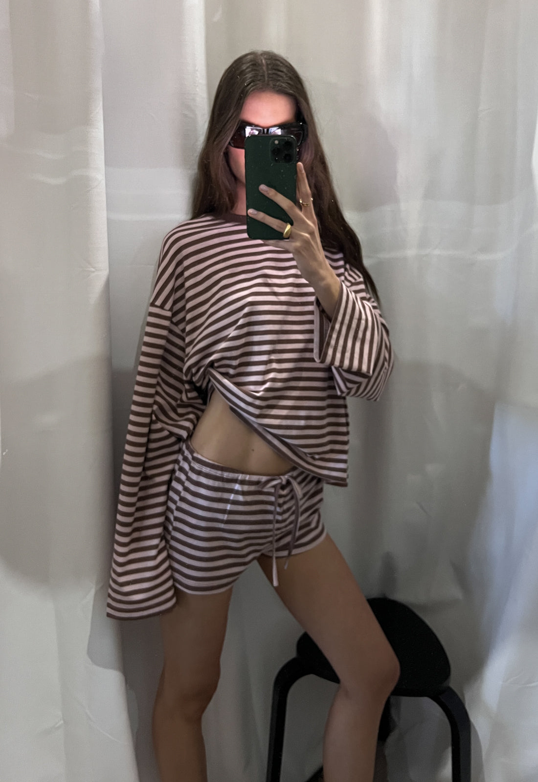 Lioness Fashion Hot Sale KOURT BLOOMERS - CHOCOLATE BLUSH STRIPE