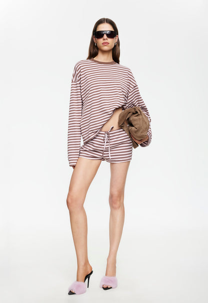 Lioness Fashion Hot Sale KOURT BLOOMERS - CHOCOLATE BLUSH STRIPE