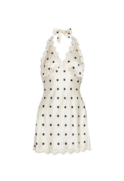 Lioness Fashion Popular STARS ALIGN MINI DRESS - CREAM POLKA