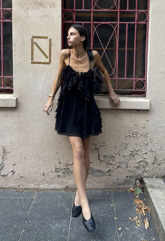 Lioness Fashion Recommended ETHEREAL MINI DRESS - OBSIDIAN