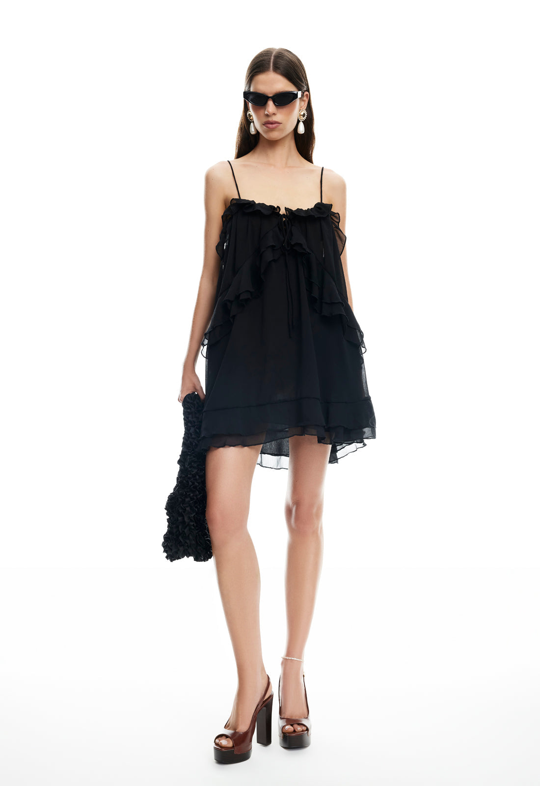 Lioness Fashion Recommended ETHEREAL MINI DRESS - OBSIDIAN