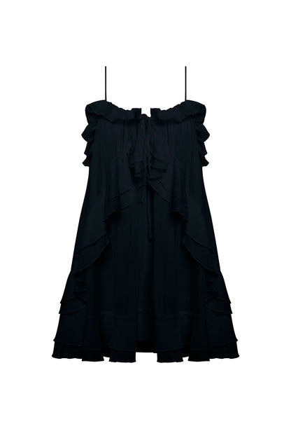 Lioness Fashion Recommended ETHEREAL MINI DRESS - OBSIDIAN