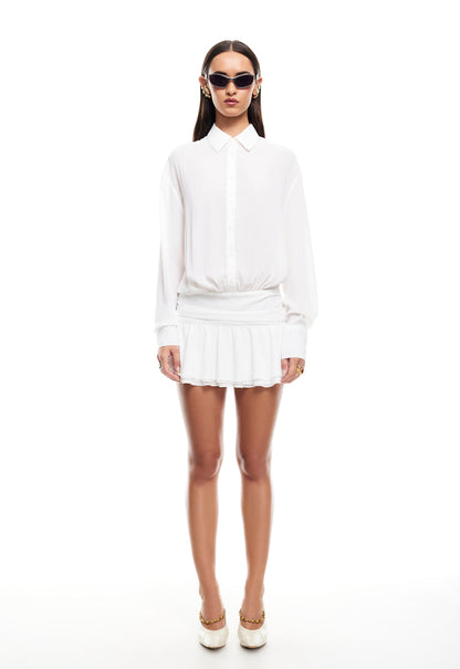 Lioness Fashion Premium GIRLS GIRLS GIRLS MINI DRESS - SNOW