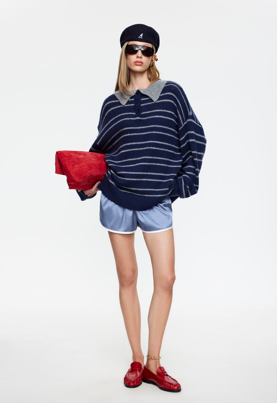 Lioness Fashion Exclusive HONEY MINI SHORTS - SLATE BLUE