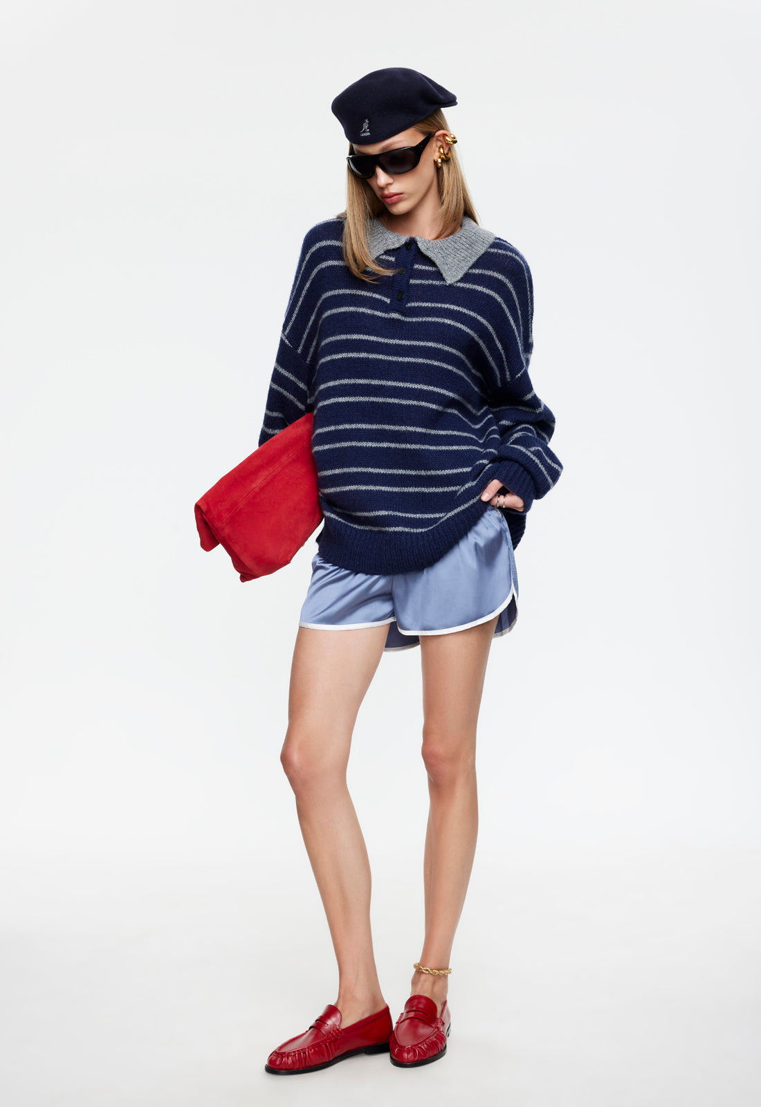 Lioness Fashion Exclusive HONEY MINI SHORTS - SLATE BLUE