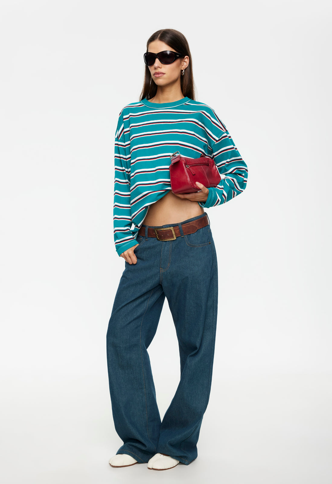 Lioness Fashion Value HORIZON LONG SLEEVE - FOREST STRIPE
