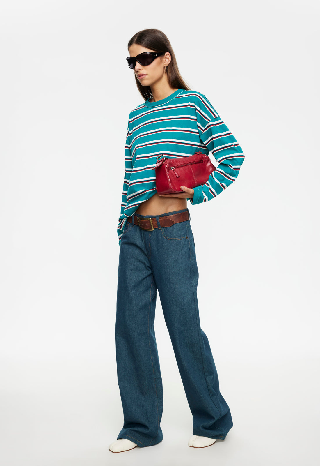 Lioness Fashion Value HORIZON LONG SLEEVE - FOREST STRIPE
