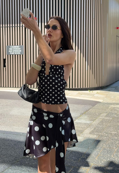 Lioness Fashion Discount SAFARI HALTER - NOIR POLKA