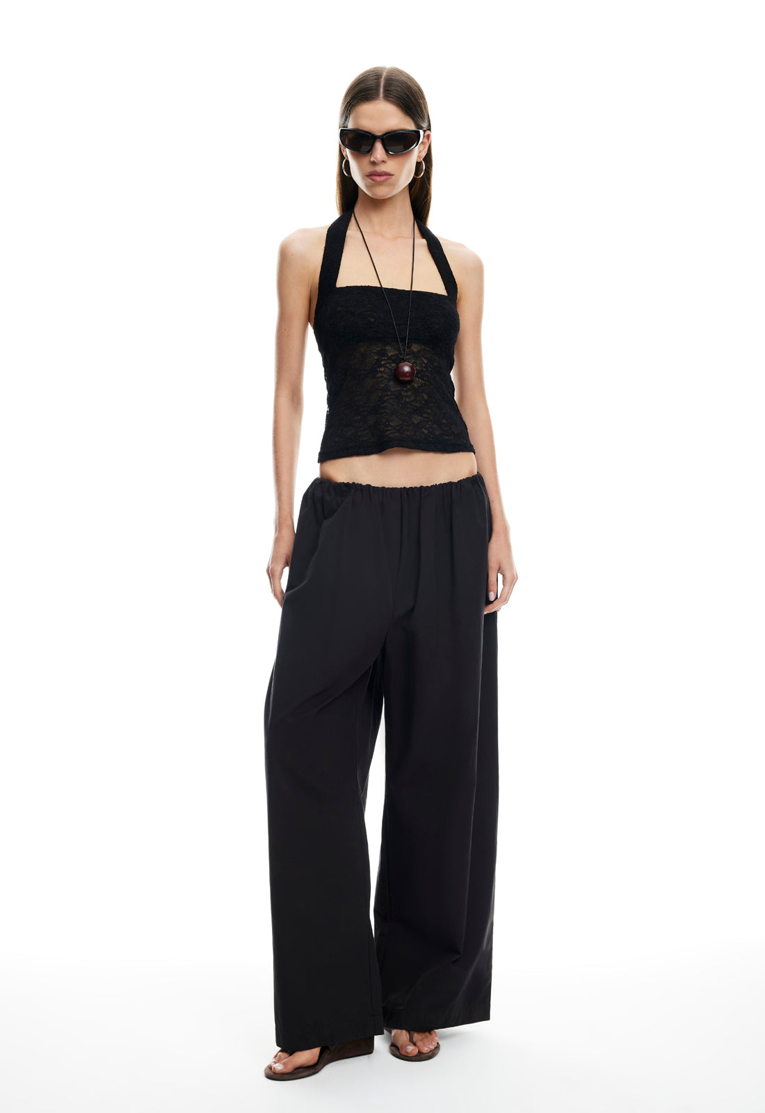 Lioness Fashion Essential PALISADES HALTER TOP - NOIR