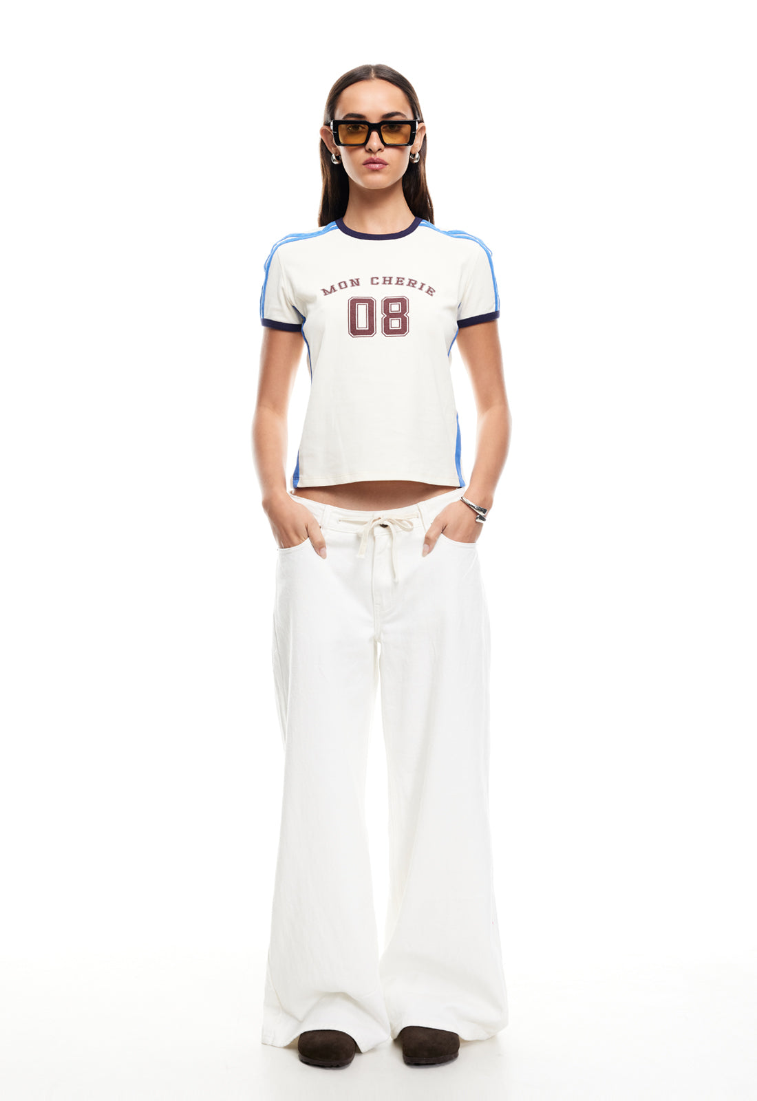Lioness Fashion Smart Buy MON CHERIE TEE - PORCELAIN